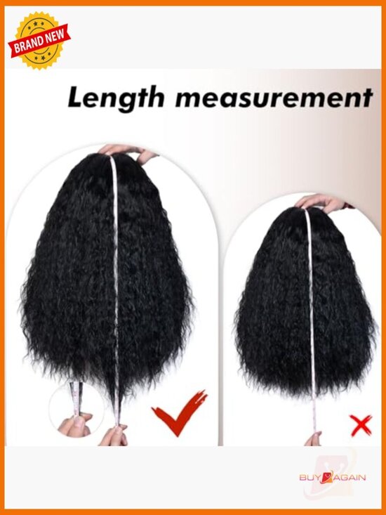200 Density Long Curly Wig with Bangs 100% Human Hair Glueless